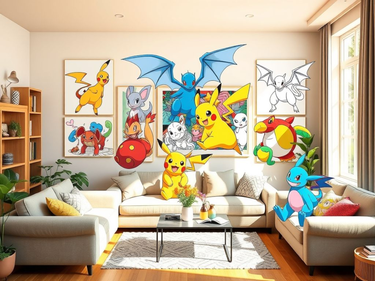 Transformez votre salon en galerie d’art avec des coloriages Pokemon à imprimer en PDF