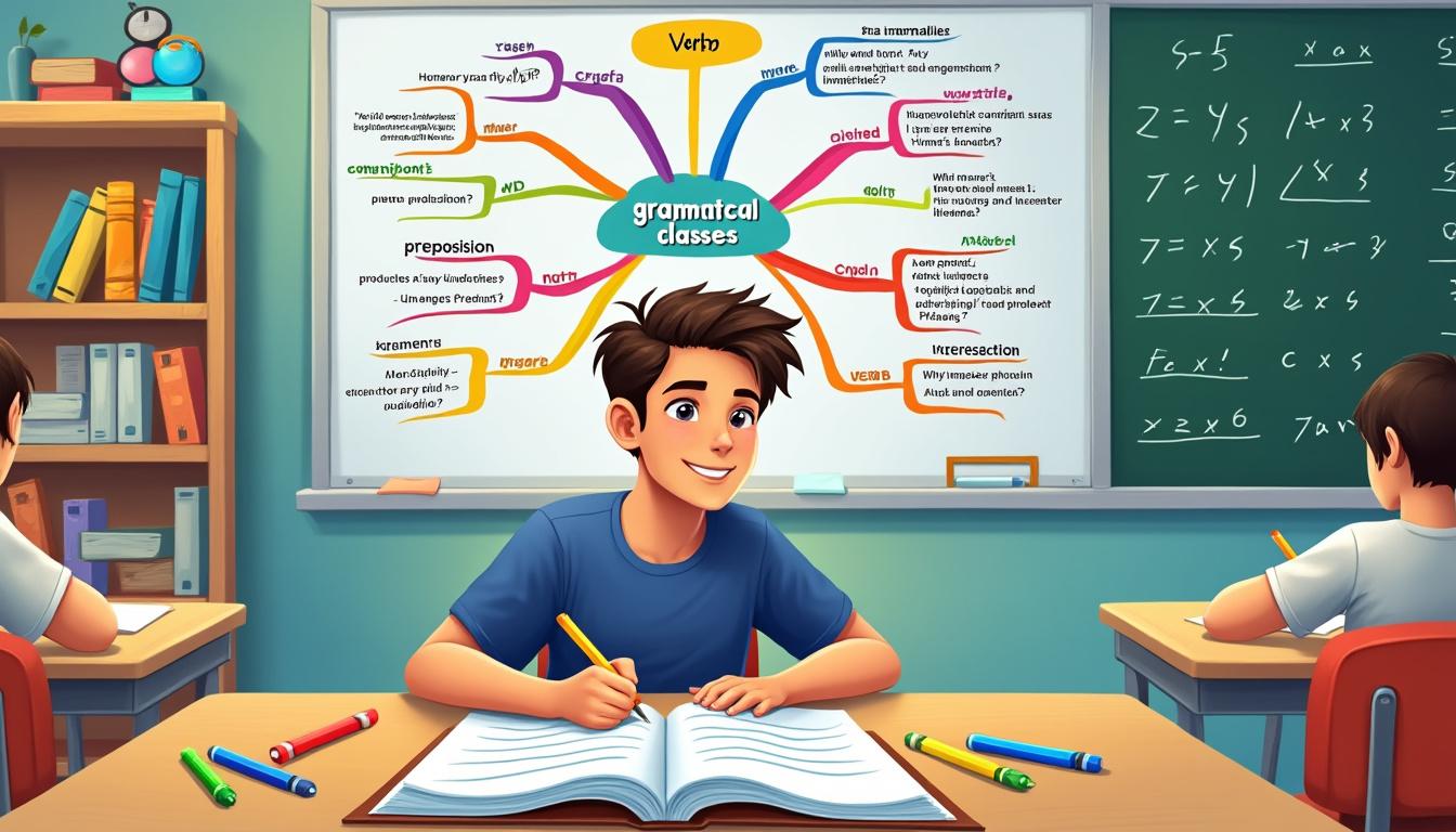 découvrez comment une carte mentale dédiée aux classes grammaticales peut simplifier l'enseignement en classe et aider vos élèves à mieux comprendre la grammaire française.