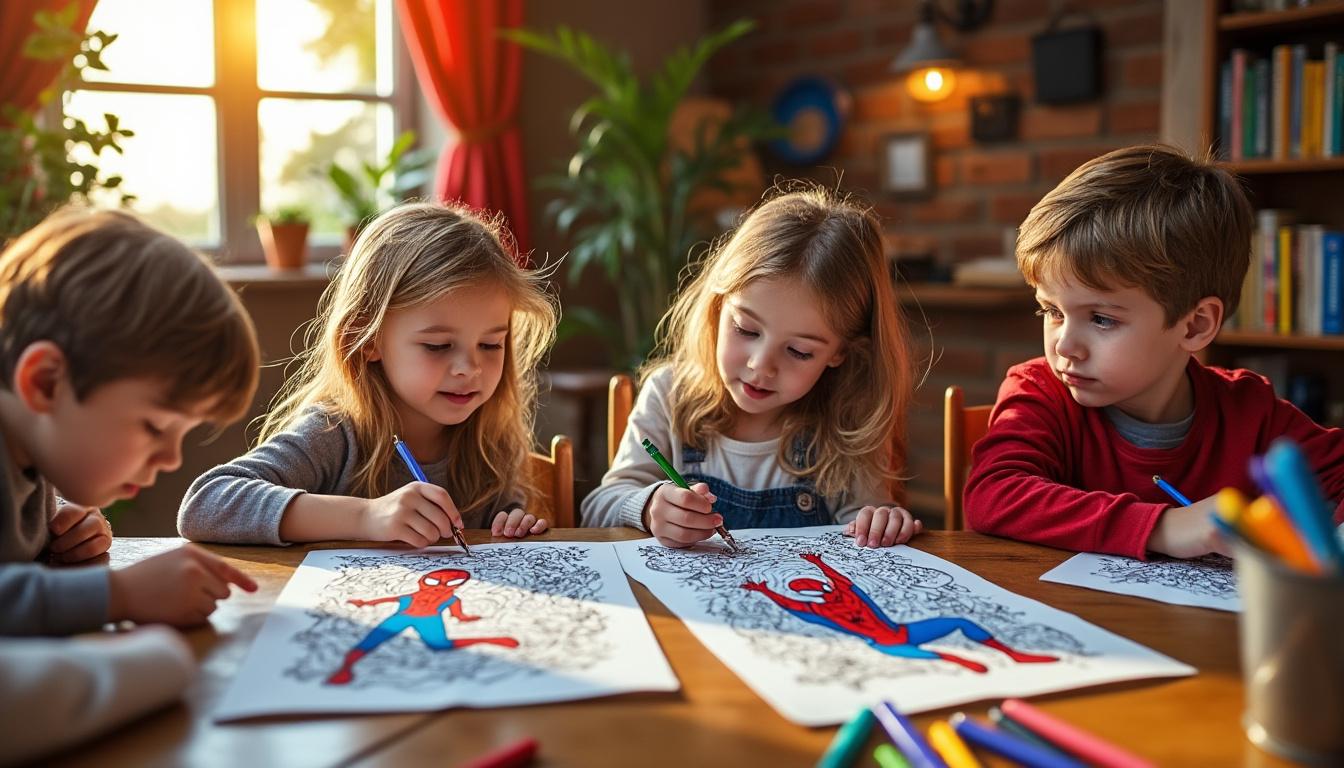 Inspirez l’imagination de vos enfants avec les coloriages de Spidey et ses amis à imprimer