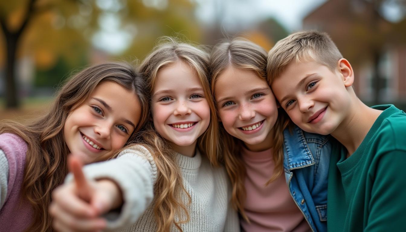 Comment un selfie en groupe d’enfants peut capturer des souvenirs inoubliables