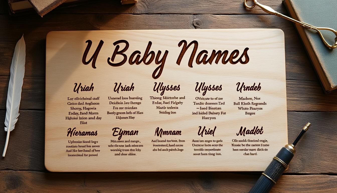 découvrez l'origine et la signification des prénoms de garçon débutant par la lettre u. une liste complète pour choisir un prénom unique et plein de sens.