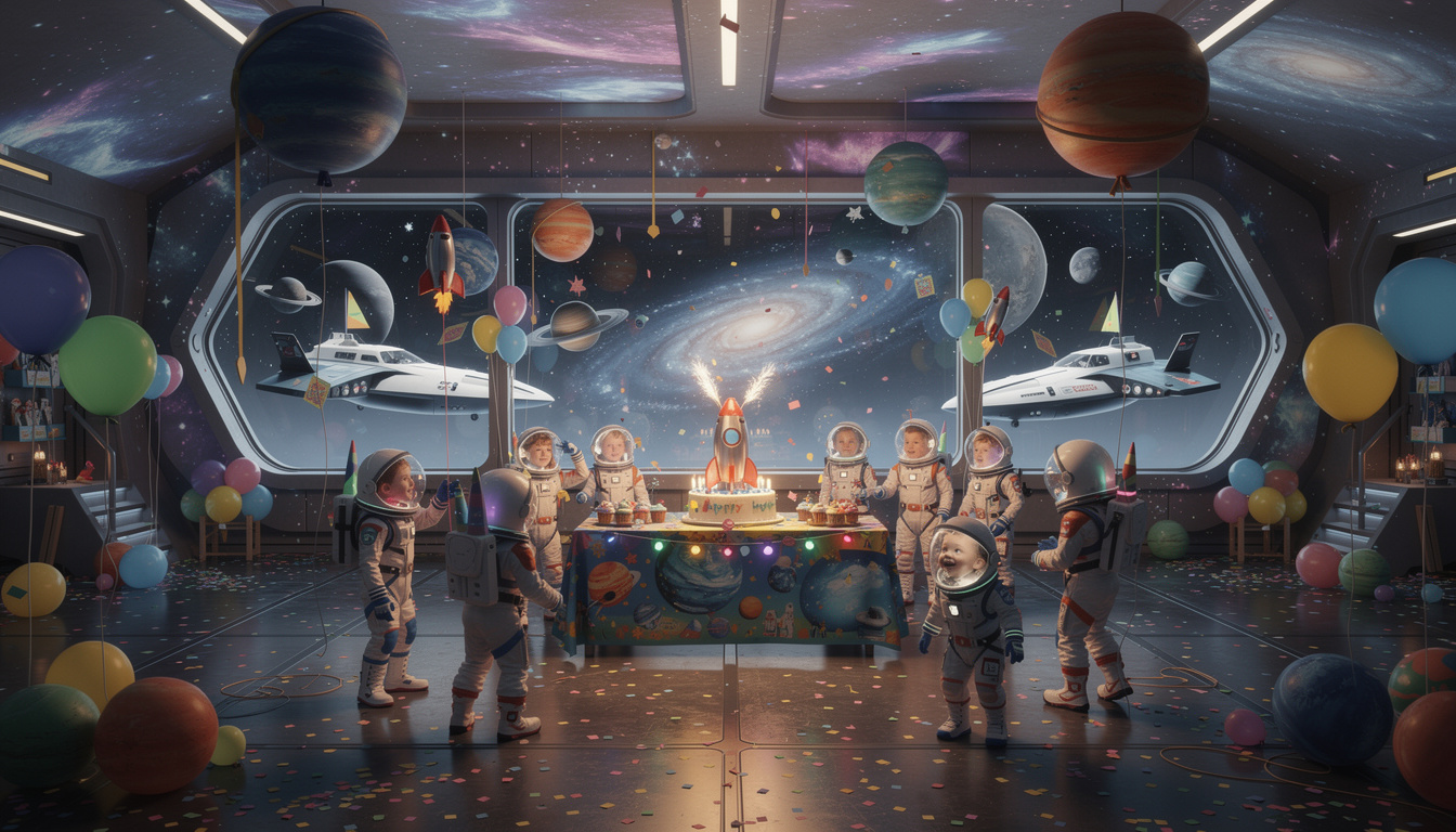 découvrez comment créer une ambiance intergalactique magique pour un anniversaire d'enfant avec des décorations, activités et idées inspirées de l'espace.
