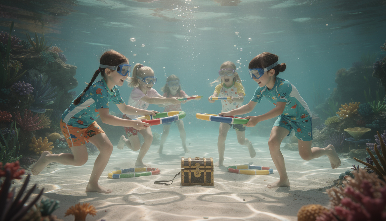 Les jeux pour une fête pour enfants sous l’océan magique