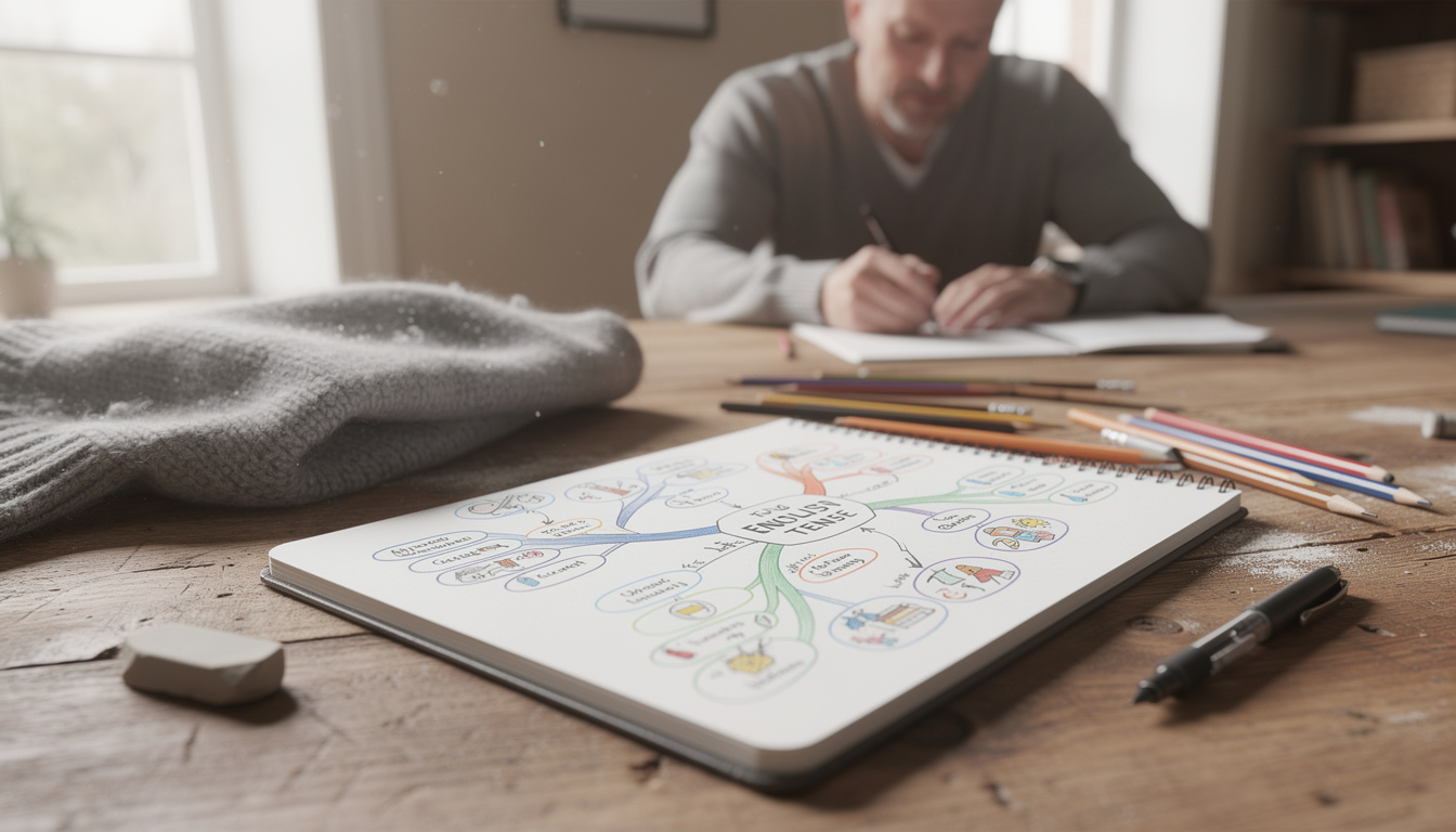 Simplifiez votre compréhension grâce à la carte mentale du prétérit en anglais