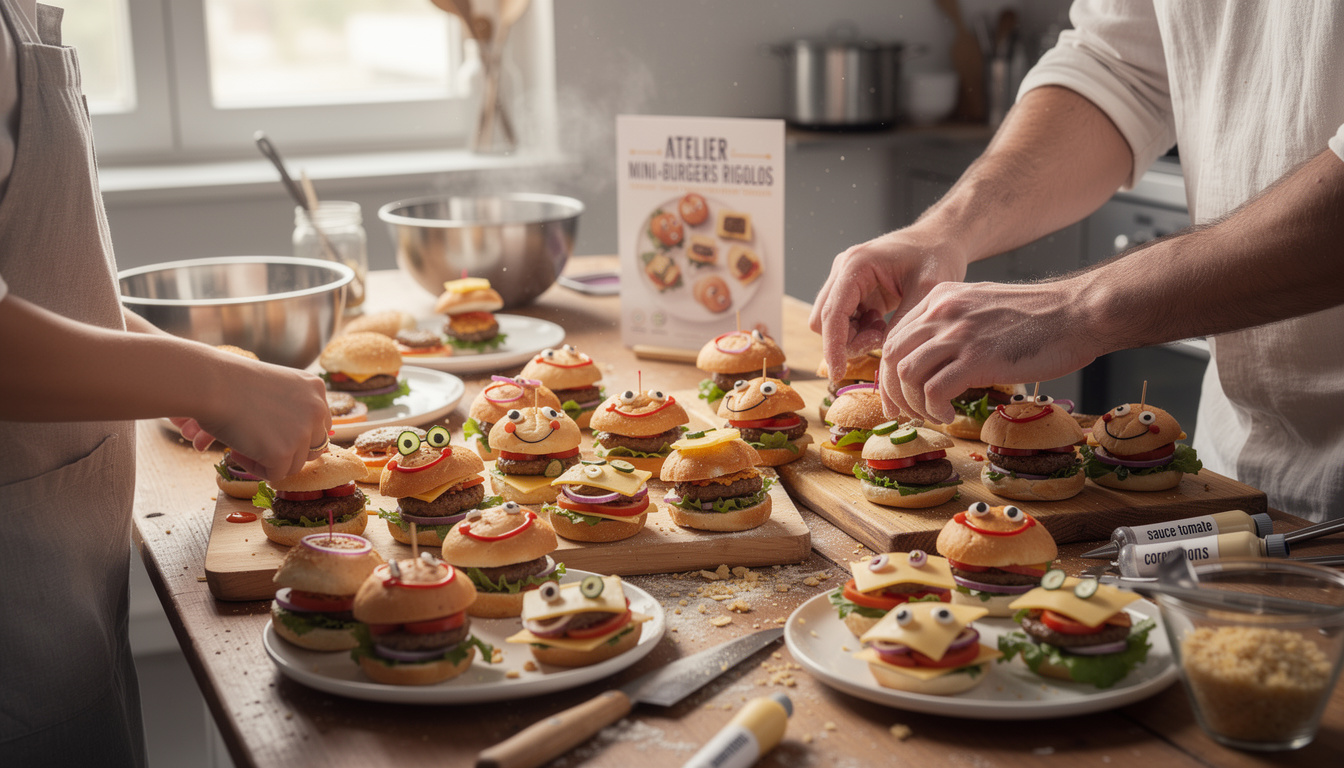 Atelier mini-burgers rigolos : Comment créer des créations comestibles et amusantes