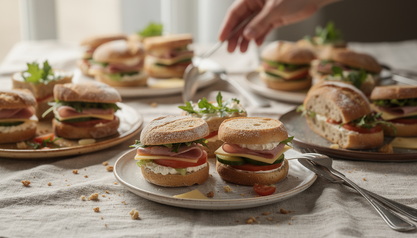 L&rsquo;expérience gustative unique d&rsquo;un assortiment de mini sandwiches faits maison