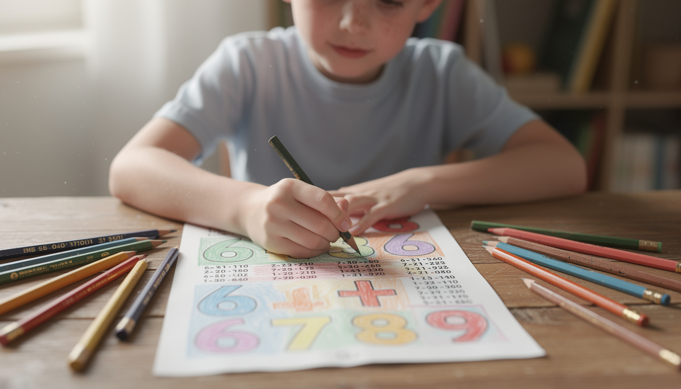 Transformez l&rsquo;apprentissage avec le coloriage magique des multiplications 6, 7, 8 et 9