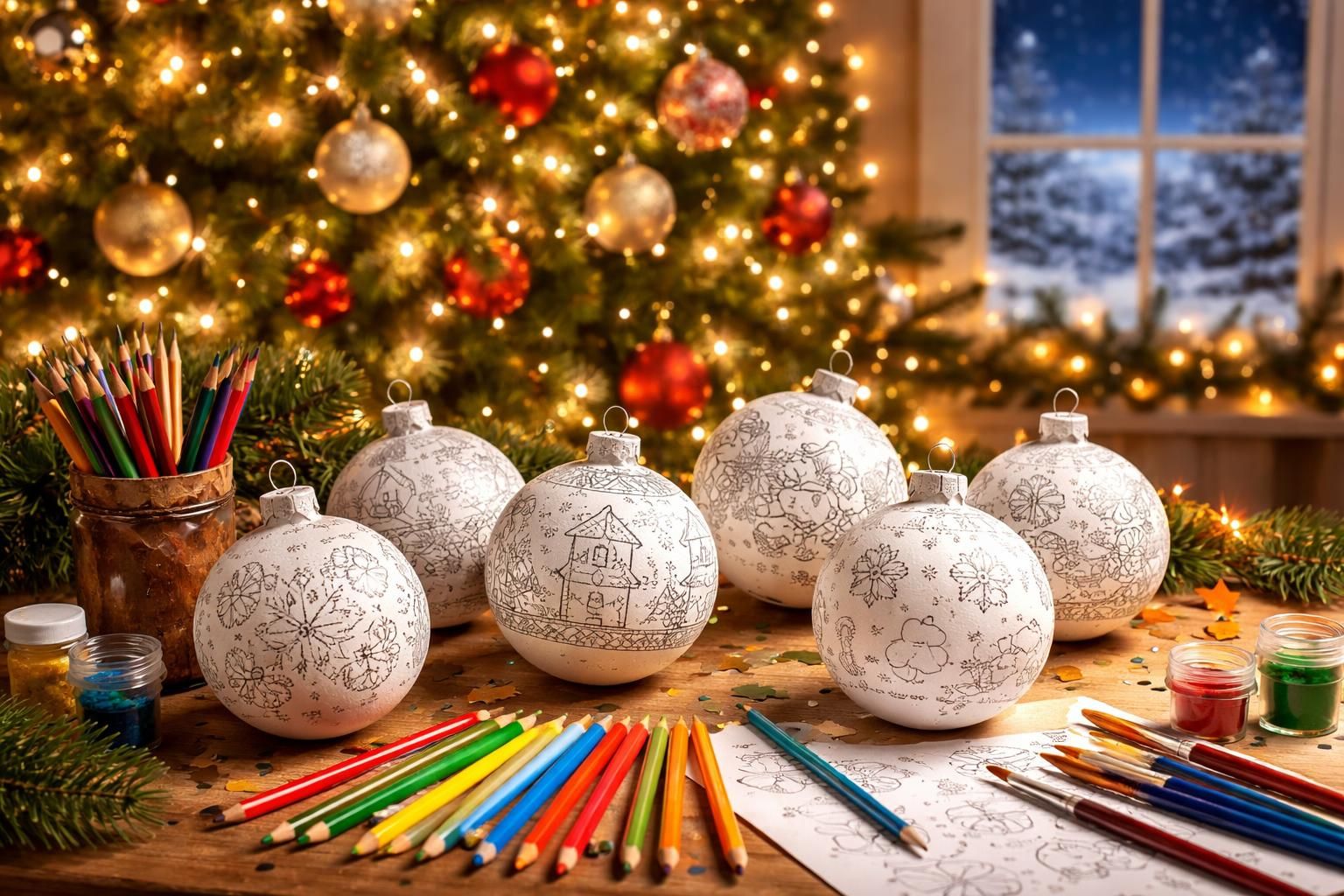 Comment les boules de Noël à colorier peuvent apporter de la magie à votre Noël