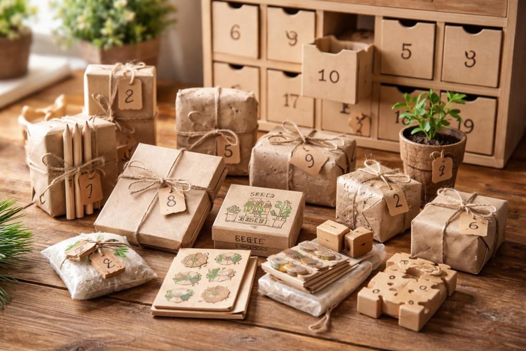 10 idées pour remplir un calendrier d&rsquo;avent pour enfant avec des petits cadeaux écoresponsables